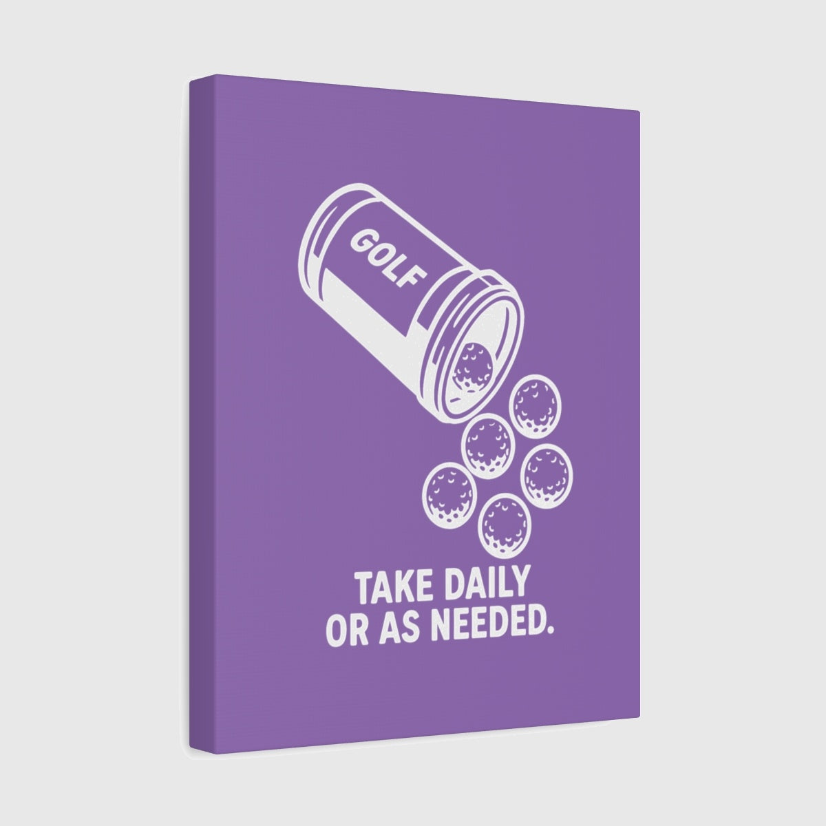 Golf Prescription - Canvas Wall Art - Light Purple - 11×14 - front