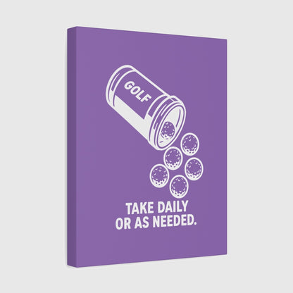 Golf Prescription - Canvas Wall Art - Light Purple - 11×14 - front