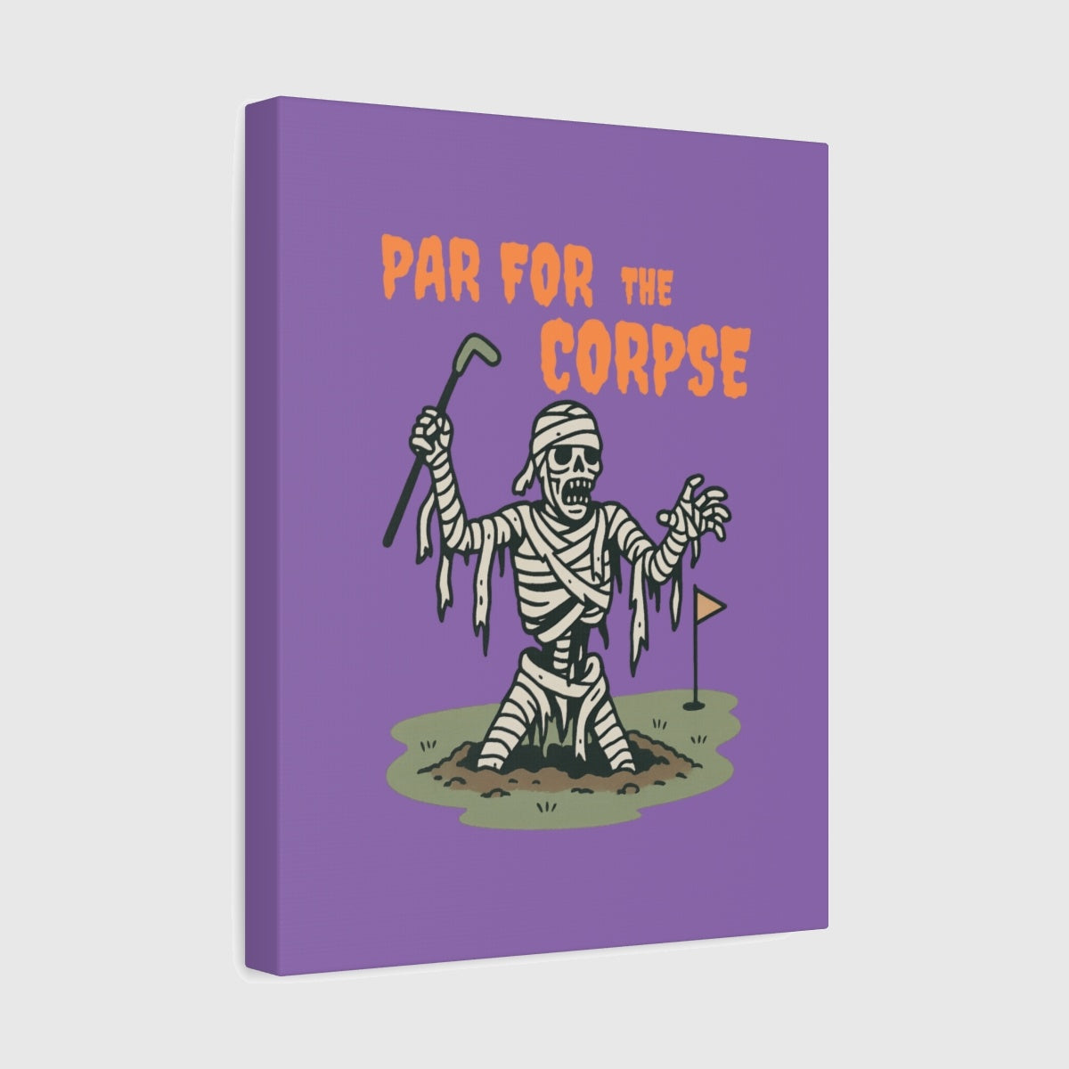 Par for the Corpse - Canvas Wall Art - Light Purple - 11×14 - front