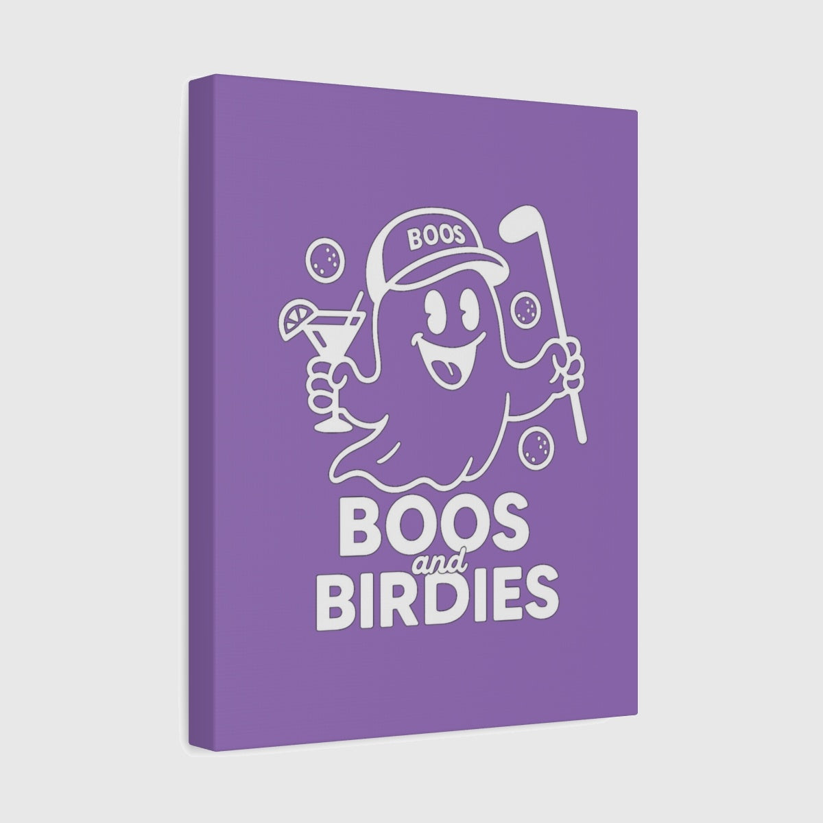 Boos and Birdies - Canvas Wall Art - Light Purple - 11×14 - front