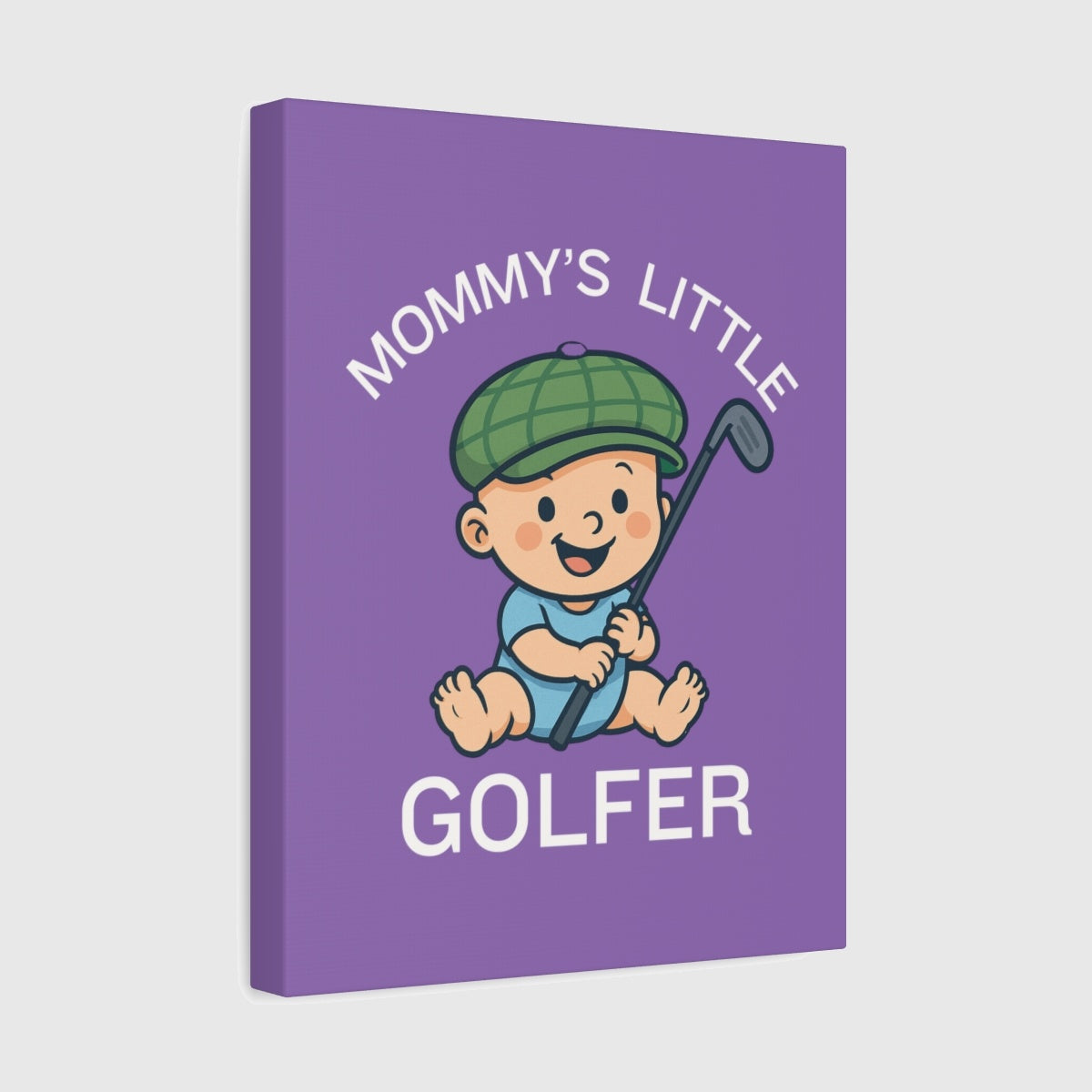Mommy's Little Golfer - Canvas Wall Art - Light Purple - 11×14 - front