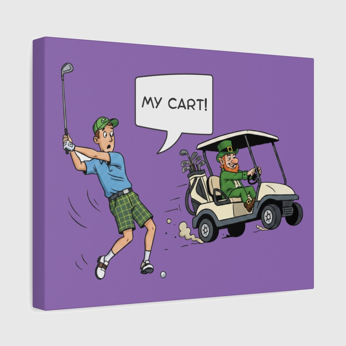 My Cart! - Canvas Wall Art - Light Purple - 11×14 - front