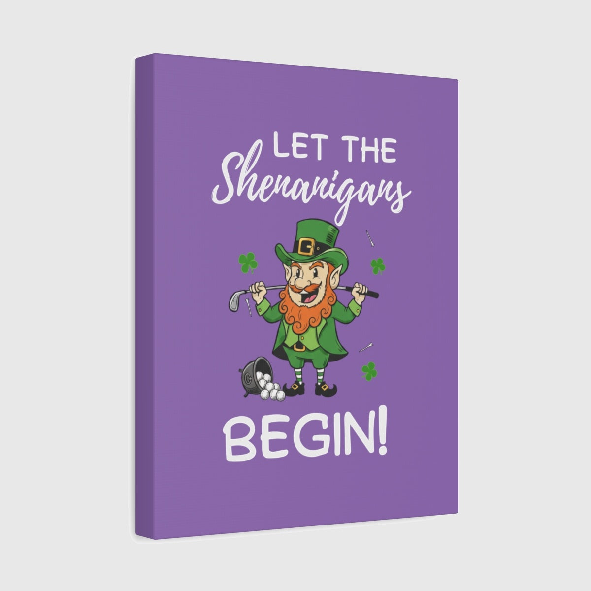 Let The Shenanigans Begin - Canvas Wall Art - Light Purple - 11×14 - front