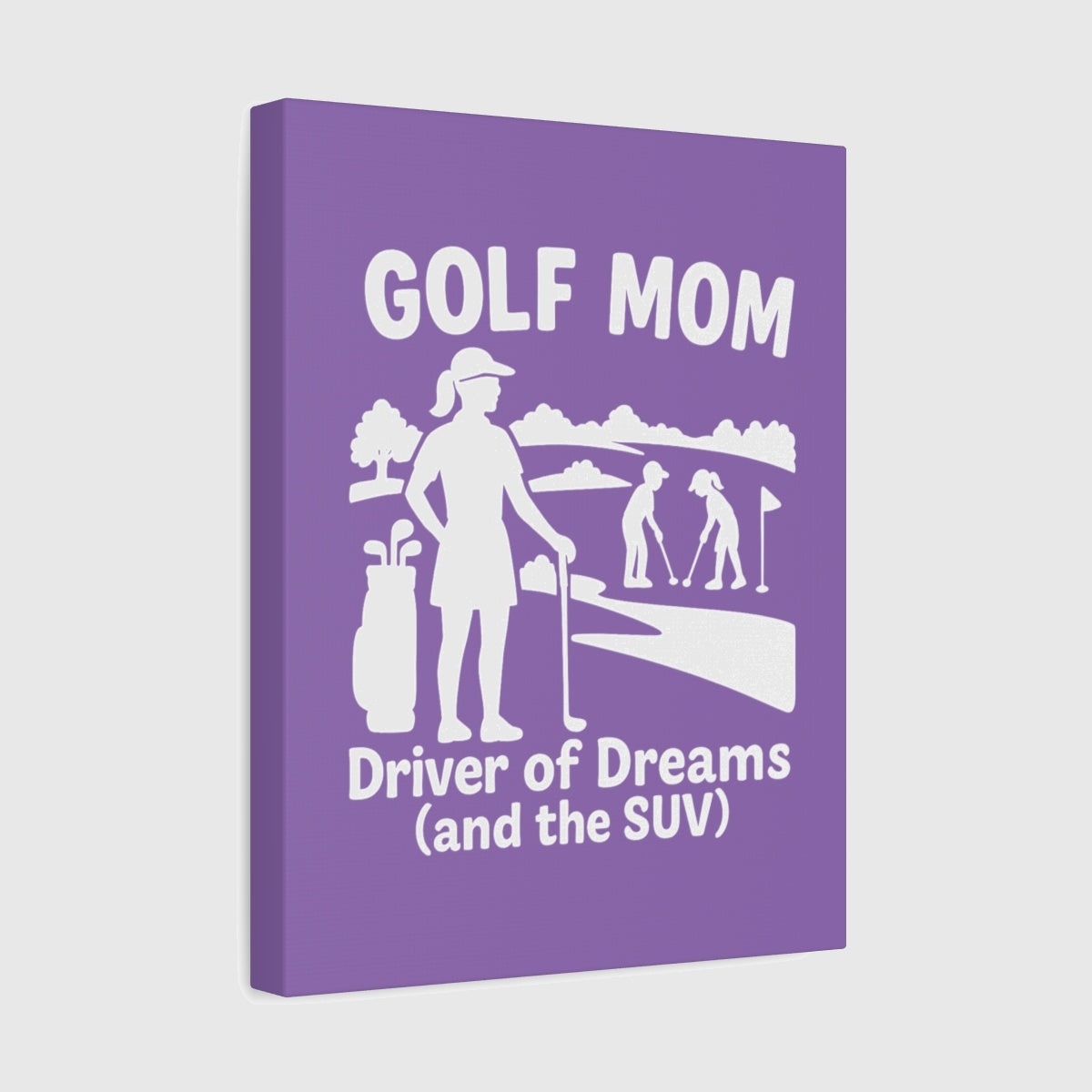 Golf Mom - Canvas Wall Art - Light Purple - 11×14 - front