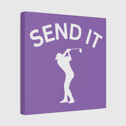 SEND IT (Male) - Canvas Wall Art - Light Purple - 12×12 - front