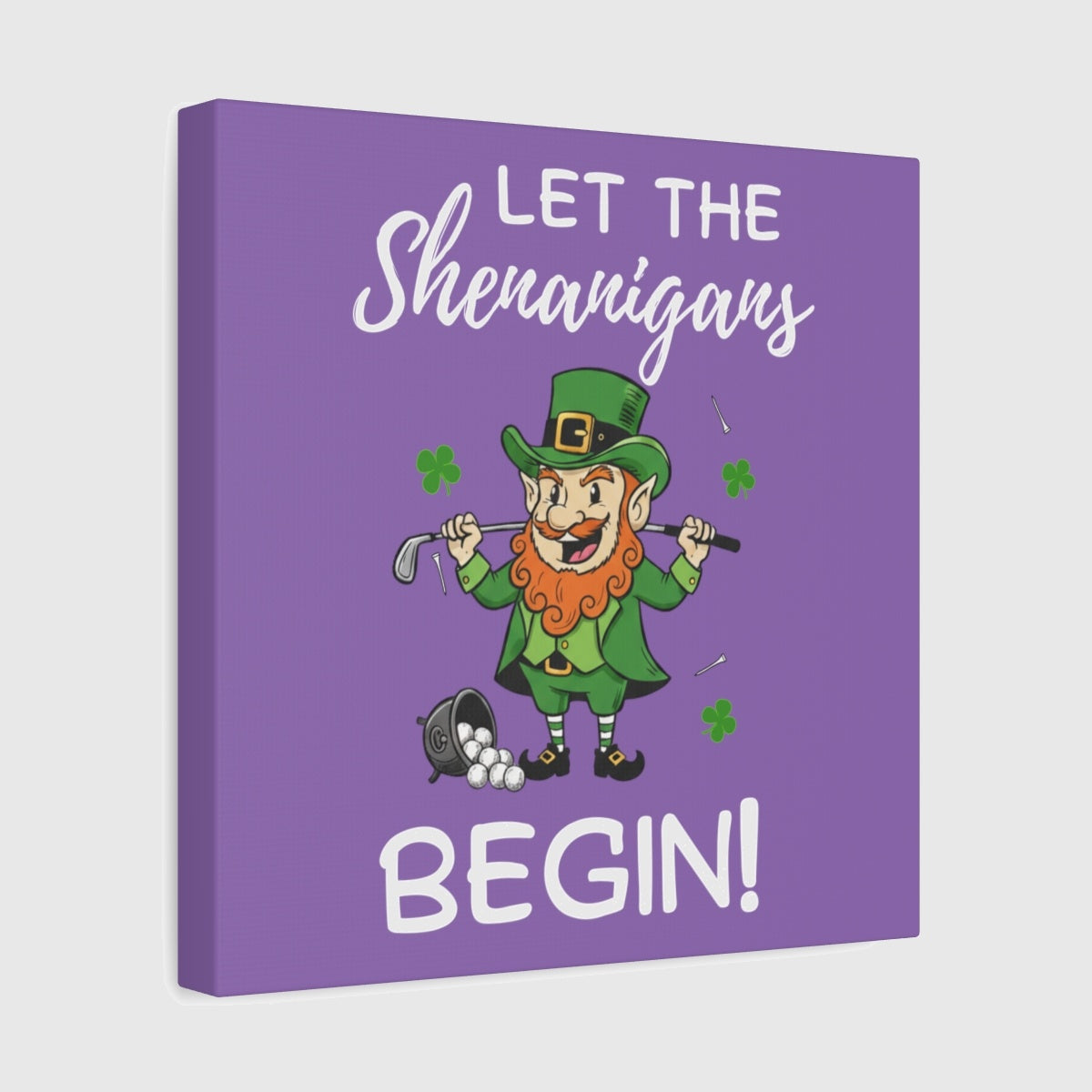 Let The Shenanigans Begin - Canvas Wall Art - Light Purple - 12×12 - front