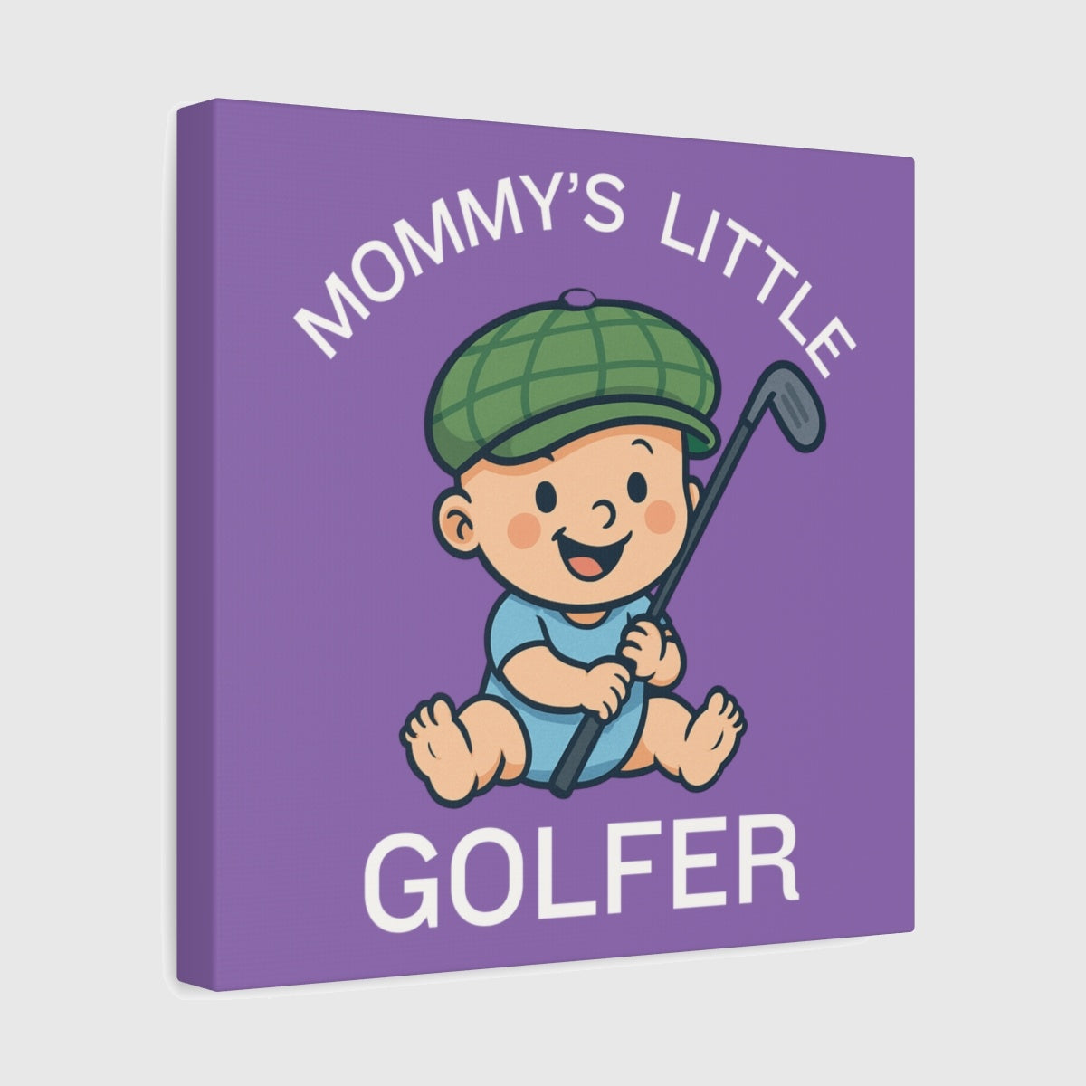 Mommy's Little Golfer - Canvas Wall Art - Light Purple - 12×12 - front