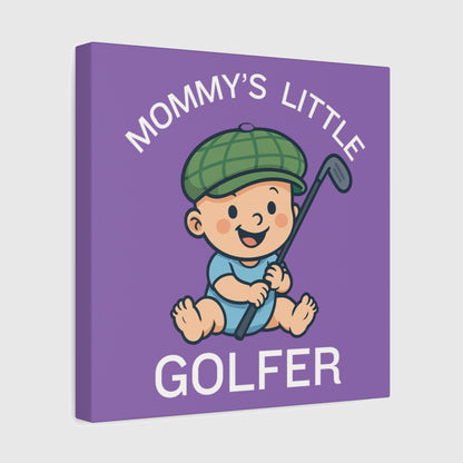 Mommy's Little Golfer - Canvas Wall Art - Light Purple - 12×12 - front