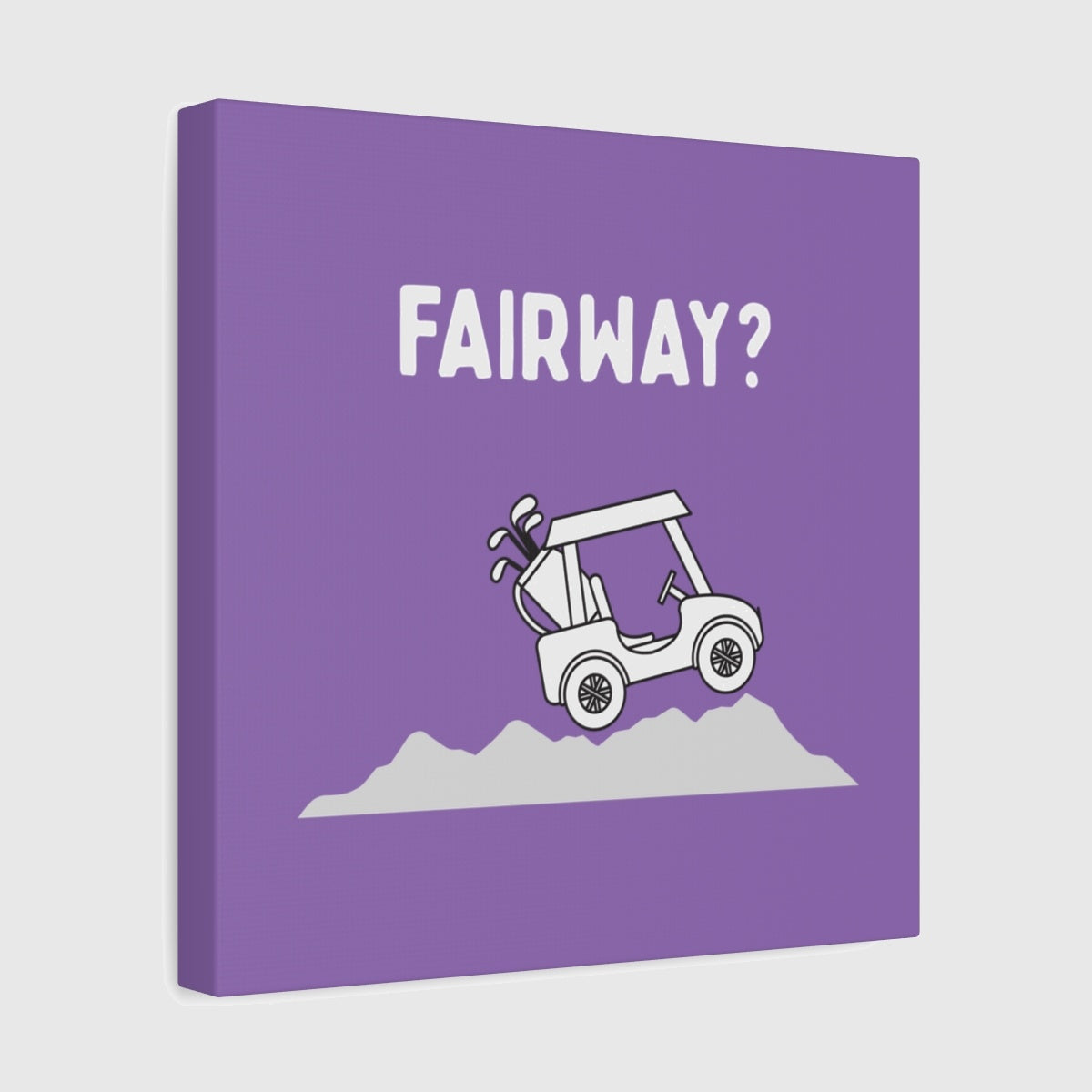 Fairway? - Canvas Wall Art - Light Purple - 12×12 - front