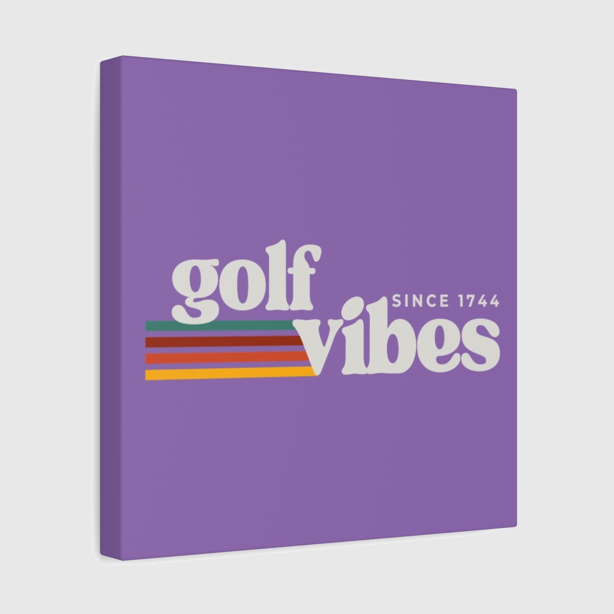 Golf Vibes - Canvas Wall Art - Light Purple - 12×12 - front