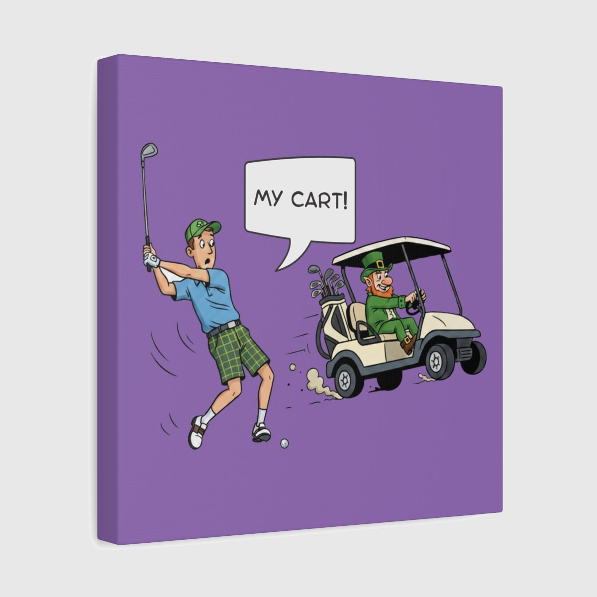 My Cart! - Canvas Wall Art - Light Purple - 12×12 - front