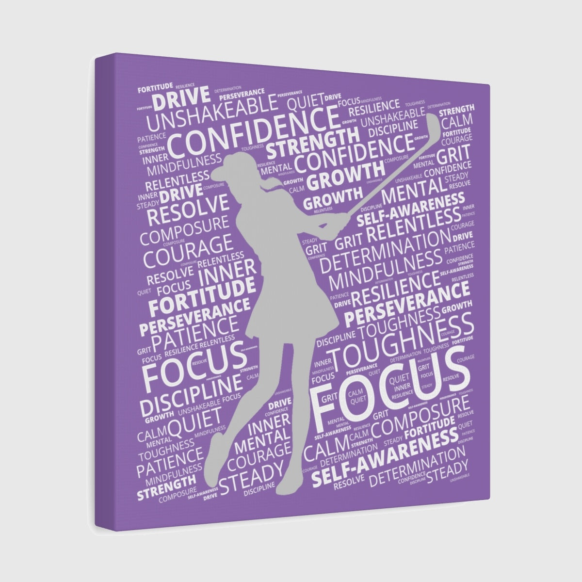 Unleash Your Mental Game (Female) - Canvas Wall Art - Light Purple - 12×12 - front