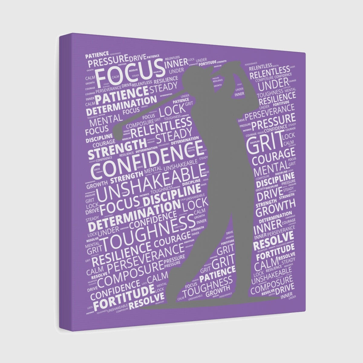 Unleash Your Mental Game (Male) - Canvas Wall Art - Light Purple - 12×12 - front