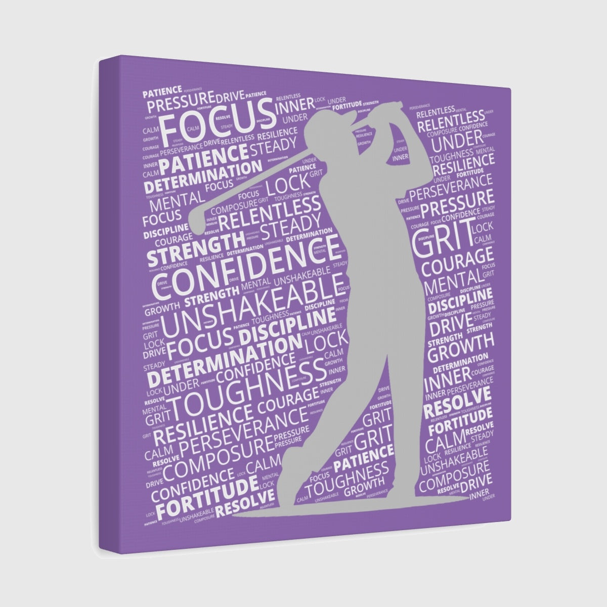 Unleash Your Mental Game (Male) - Canvas Wall Art - Light Purple - 12×12 - front