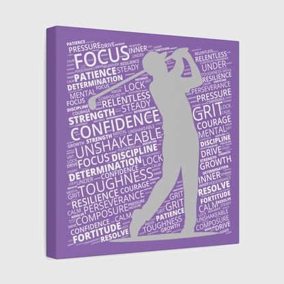 Unleash Your Mental Game (Male) - Canvas Wall Art - Light Purple - 12×12 - front