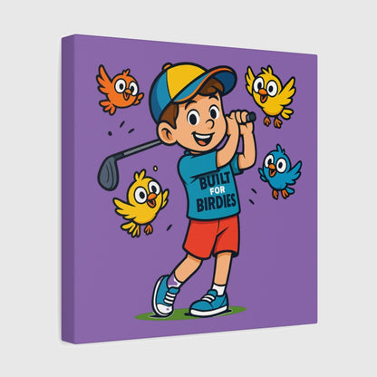 Built for Birdies - Canvas Wall Art - Light Purple - 12×12 - front