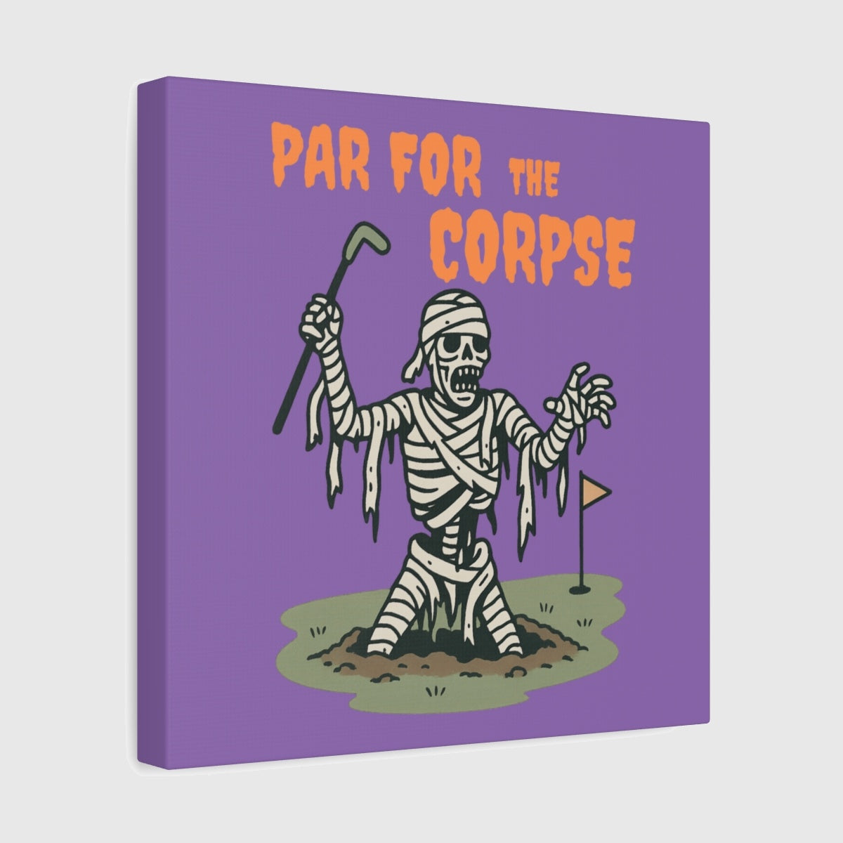 Par for the Corpse - Canvas Wall Art - Light Purple - 12×12 - front