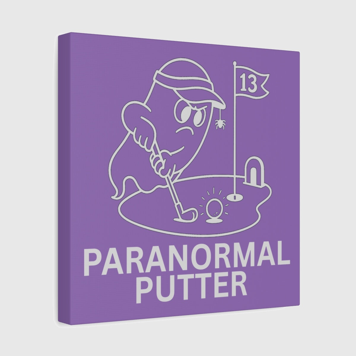 Paranormal Putter - Canvas Wall Art - Light Purple - 12×12 - front