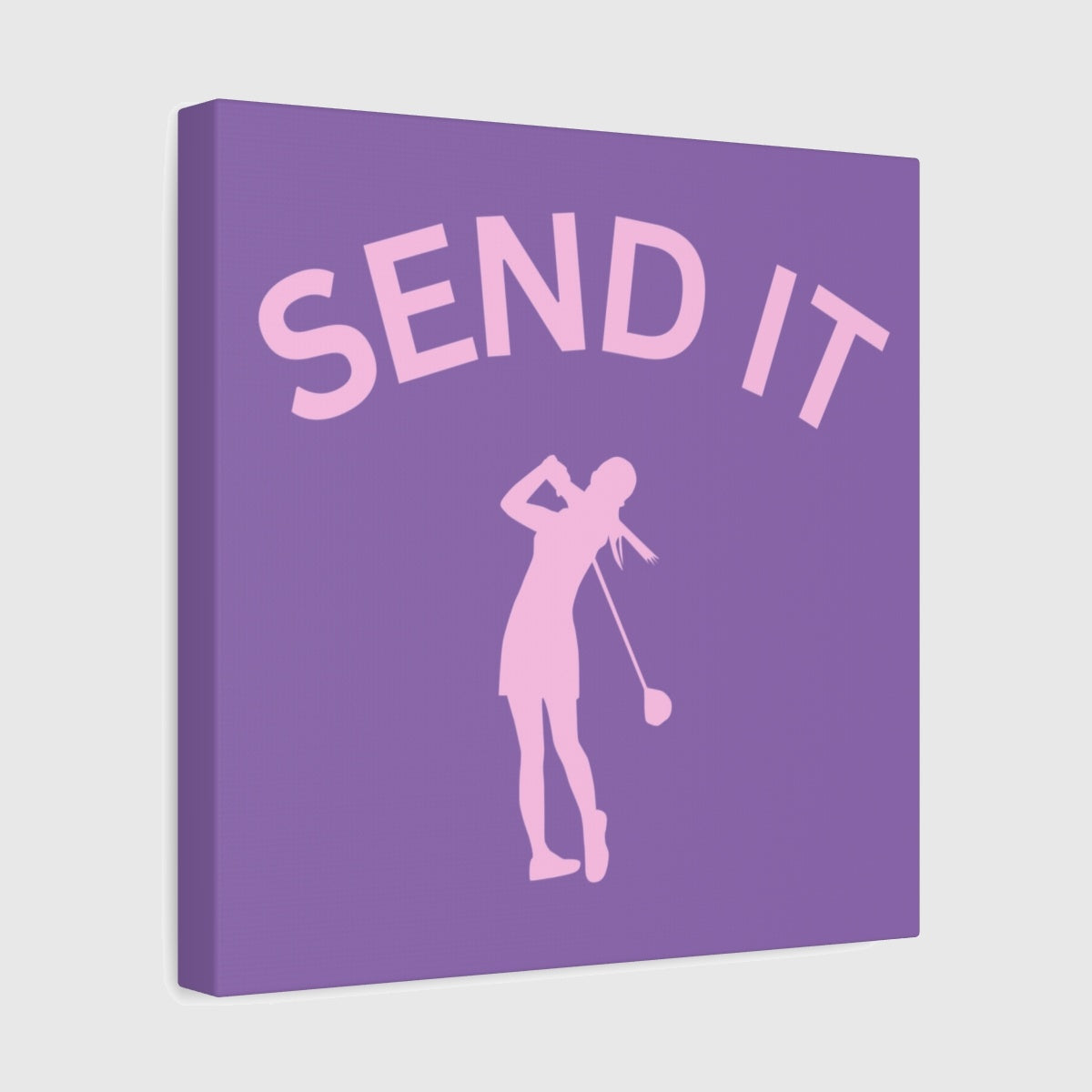 SEND IT (Female) - Canvas Wall Art - Light Purple - 12×12 - front
