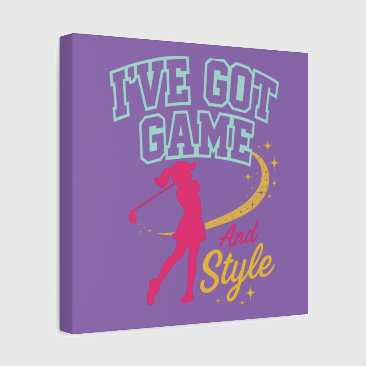 I've Got Game And Style - Canvas Wall Art - Light Purple - 12×12 - front