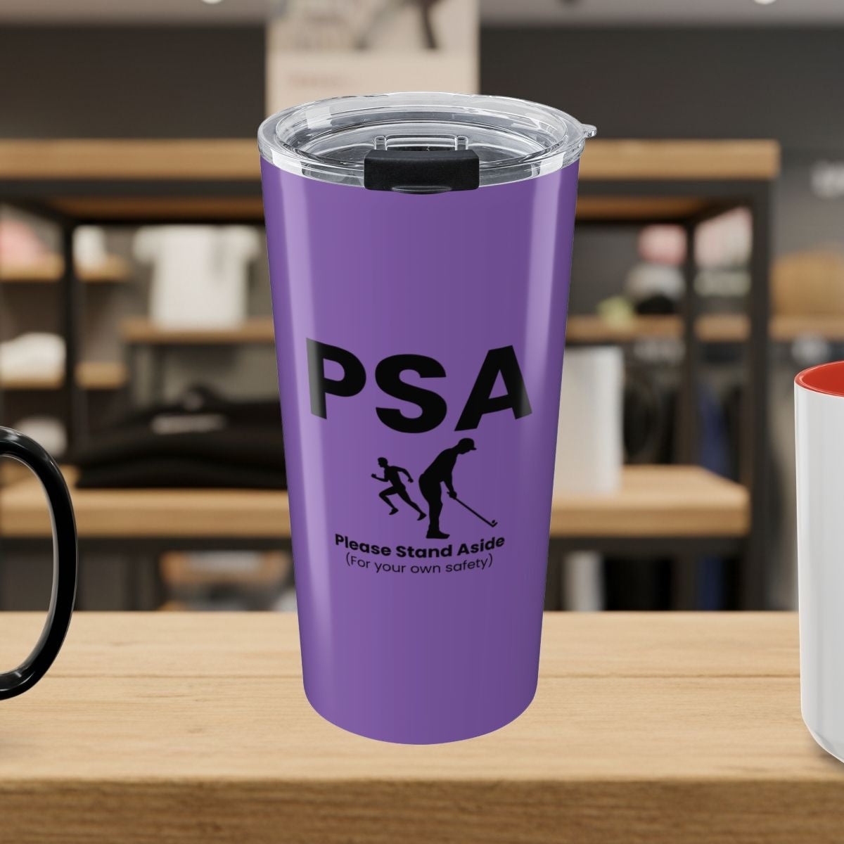 PSA - Please Stand Aside - 20oz Tumbler in Light Purple