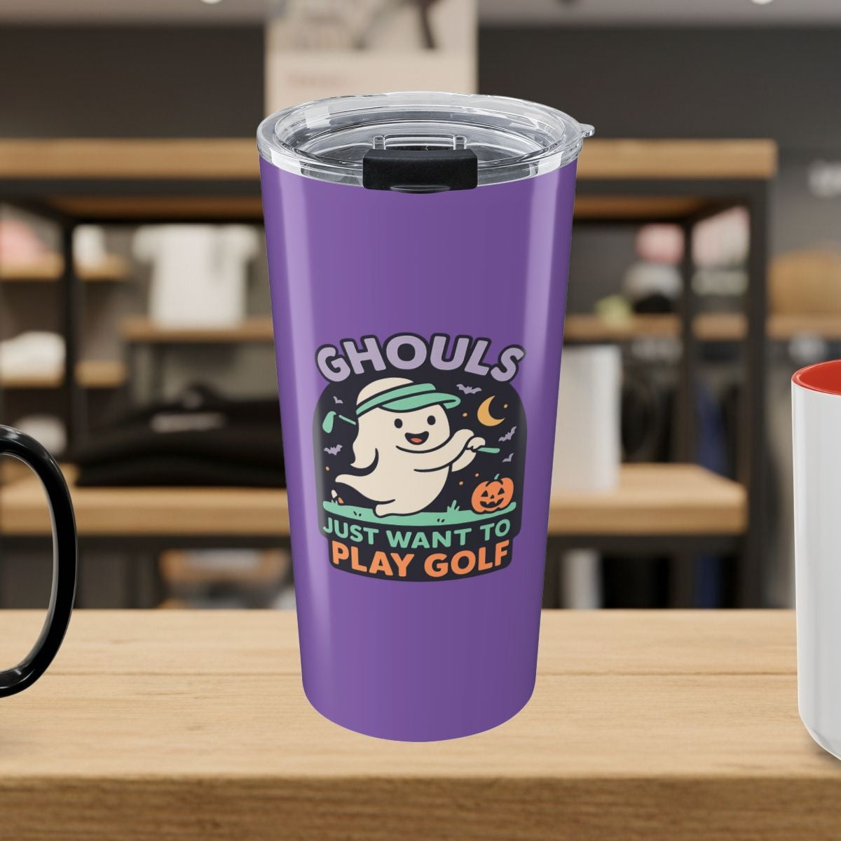 Ghouls Just Wanna Play Golf - 20oz Tumbler in Light Purple