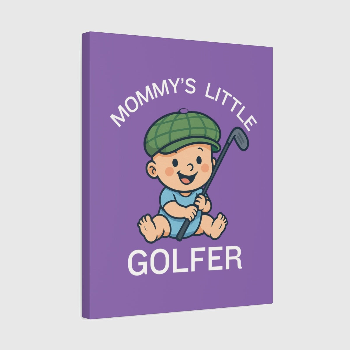 Mommy's Little Golfer - Canvas Wall Art - Light Purple - 16×20 - front