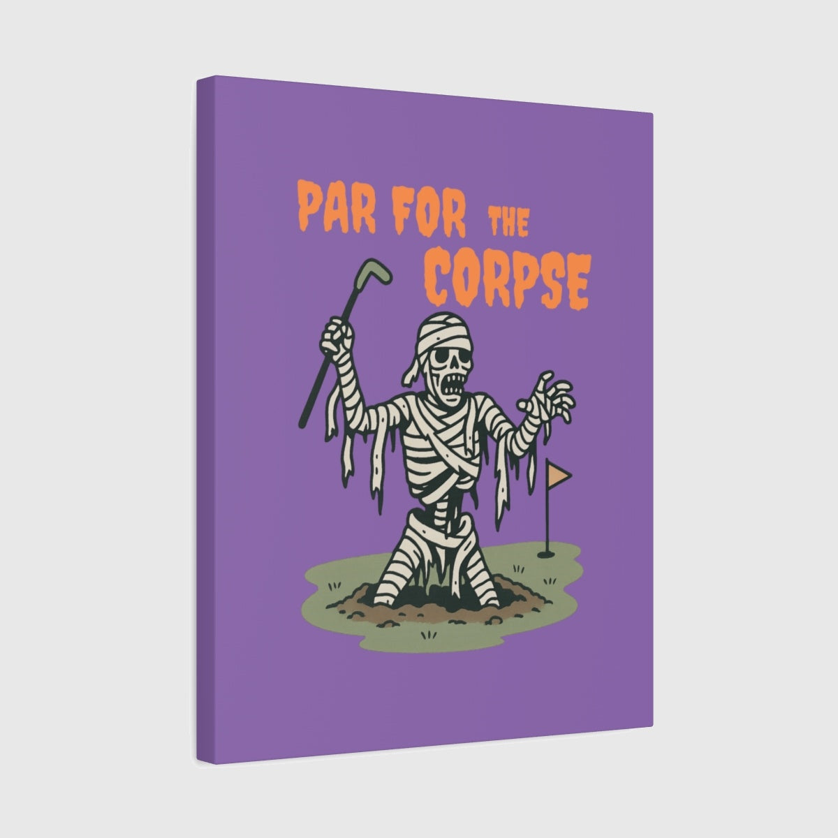 Par for the Corpse - Canvas Wall Art - Light Purple - 16×20 - front