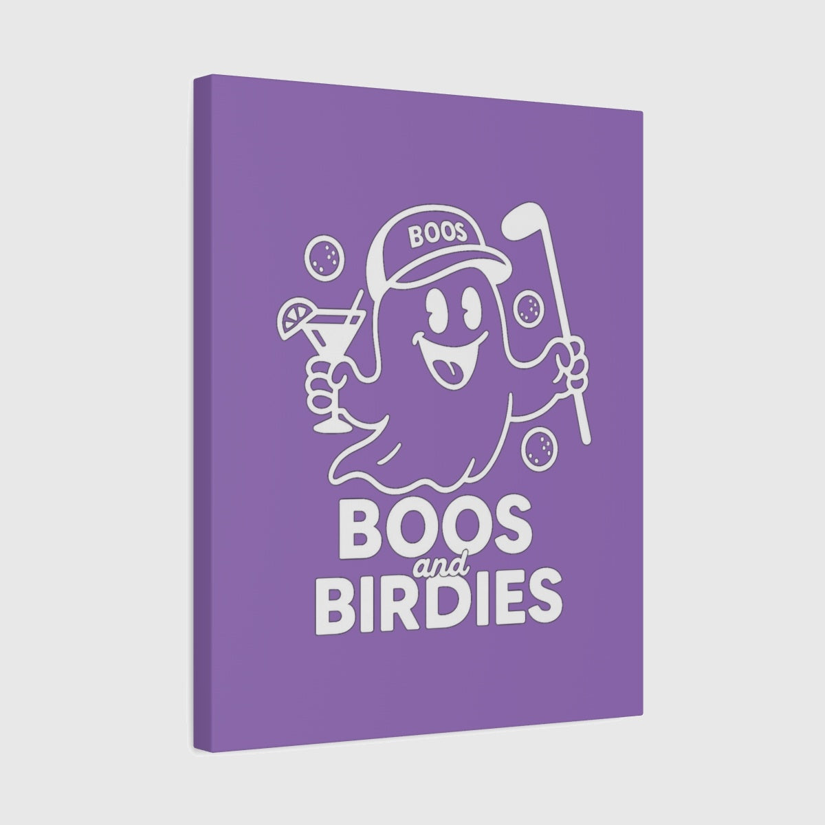 Boos and Birdies - Canvas Wall Art - Light Purple - 16×20 - front