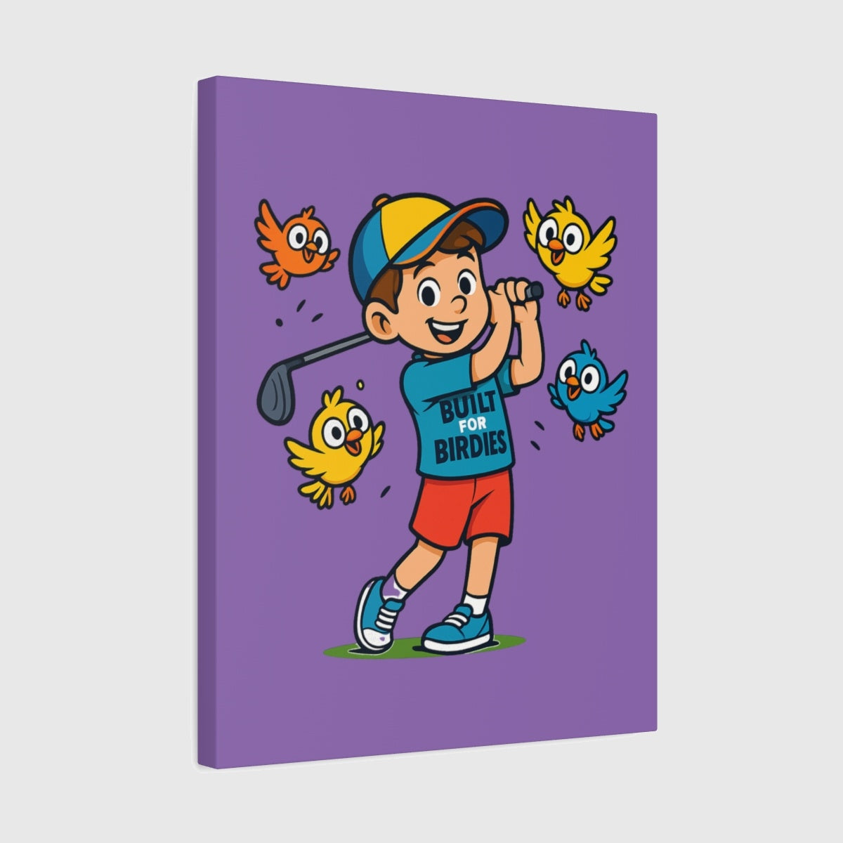 Built for Birdies - Canvas Wall Art - Light Purple - 16×20 - front