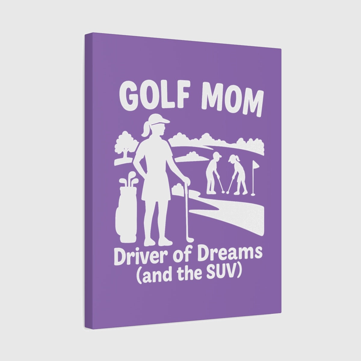 Golf Mom - Canvas Wall Art - Light Purple - 16×20 - front