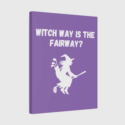 Witch Way is the Fairway - Canvas Wall Art - Light Purple - 16×20 - front