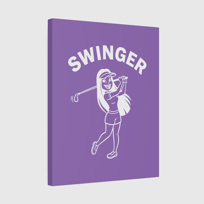 Retro Swinger Women's - Canvas Wall Art - Light Purple - 16×20 - front
