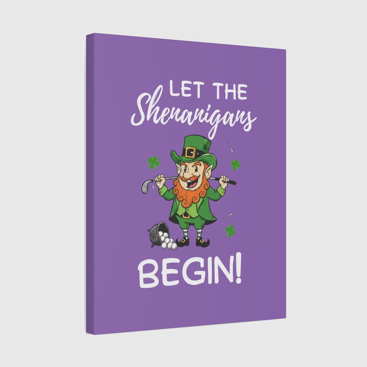 Let The Shenanigans Begin - Canvas Wall Art - Light Purple - 16×20 - front