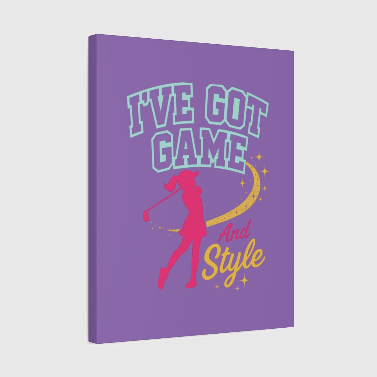 I've Got Game And Style - Canvas Wall Art - Light Purple - 16×20 - front