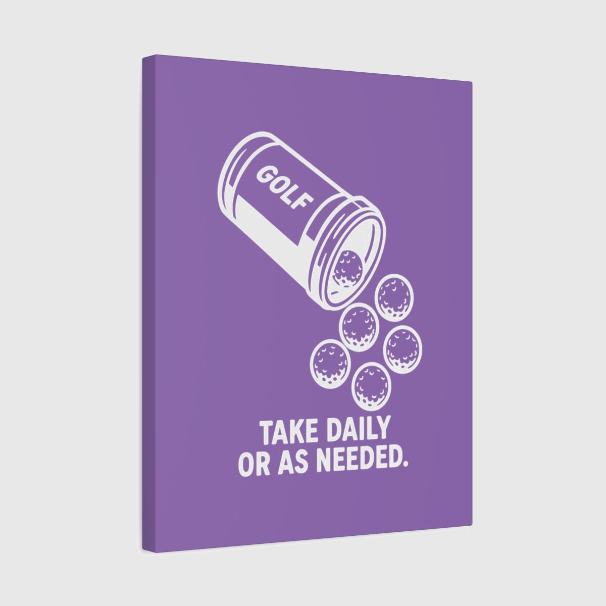 Golf Prescription - Canvas Wall Art - Light Purple - 16×20 - front