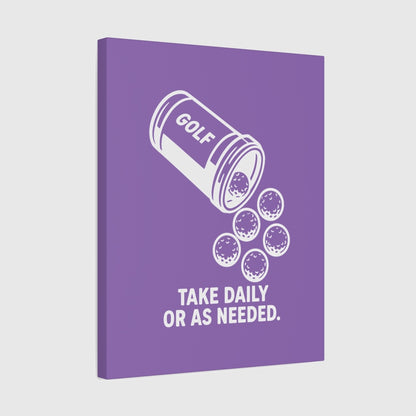 Golf Prescription - Canvas Wall Art - Light Purple - 16×20 - front