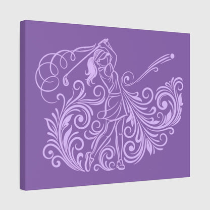 GRACE IN MOTION - Women's Golf Swirl Art - Canvas Wall Art - Light Purple - 16×20 - front