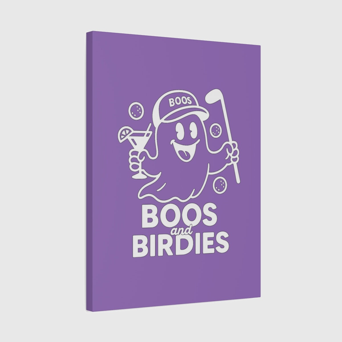 Boos and Birdies - Canvas Wall Art - Light Purple - 18×24 - front