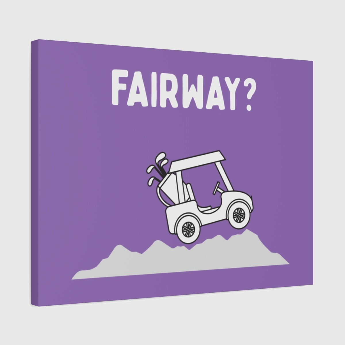 Fairway? - Canvas Wall Art - Light Purple - 18×24 - front