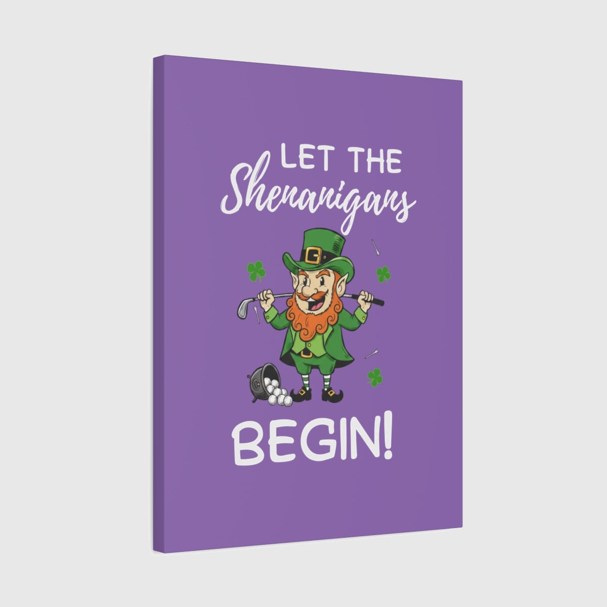 Let The Shenanigans Begin - Canvas Wall Art - Light Purple - 18×24 - front