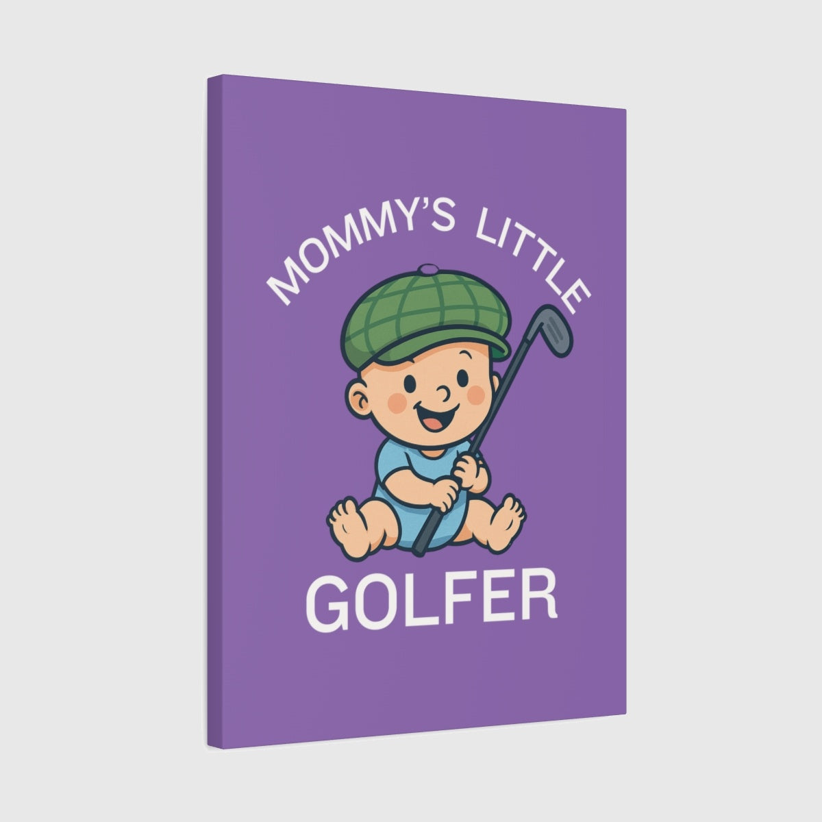 Mommy's Little Golfer - Canvas Wall Art - Light Purple - 18×24 - front