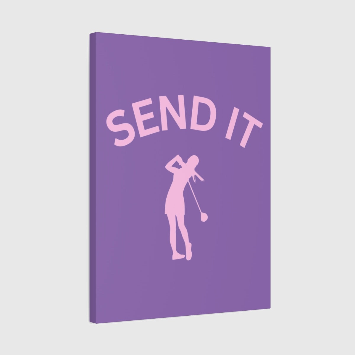 SEND IT (Female) - Canvas Wall Art - Light Purple - 18×24 - front
