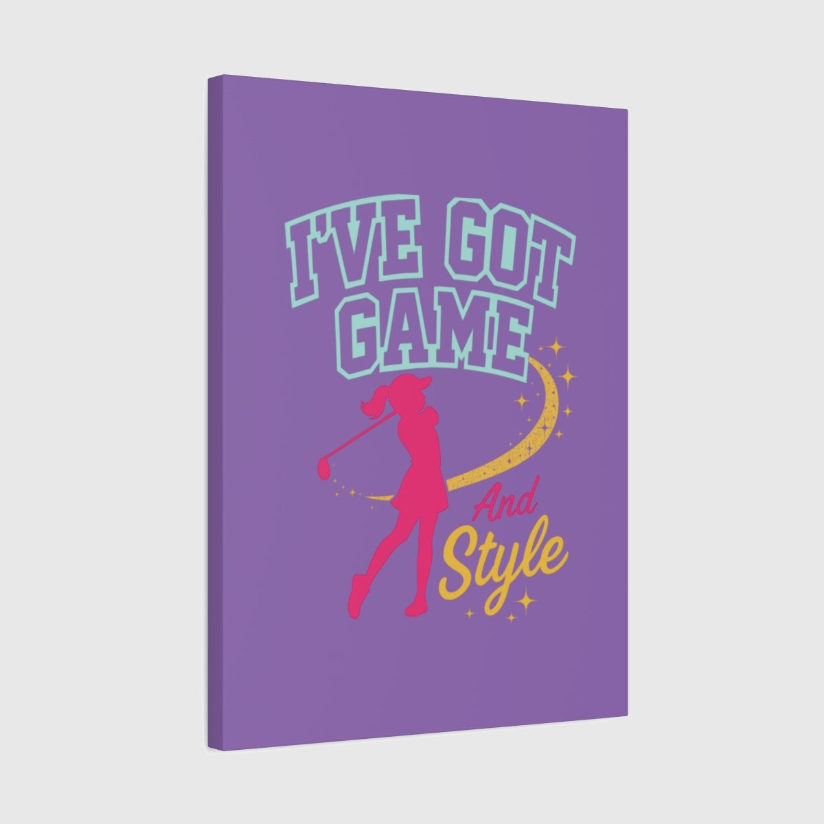 I've Got Game And Style - Canvas Wall Art - Light Purple - 18×24 - front