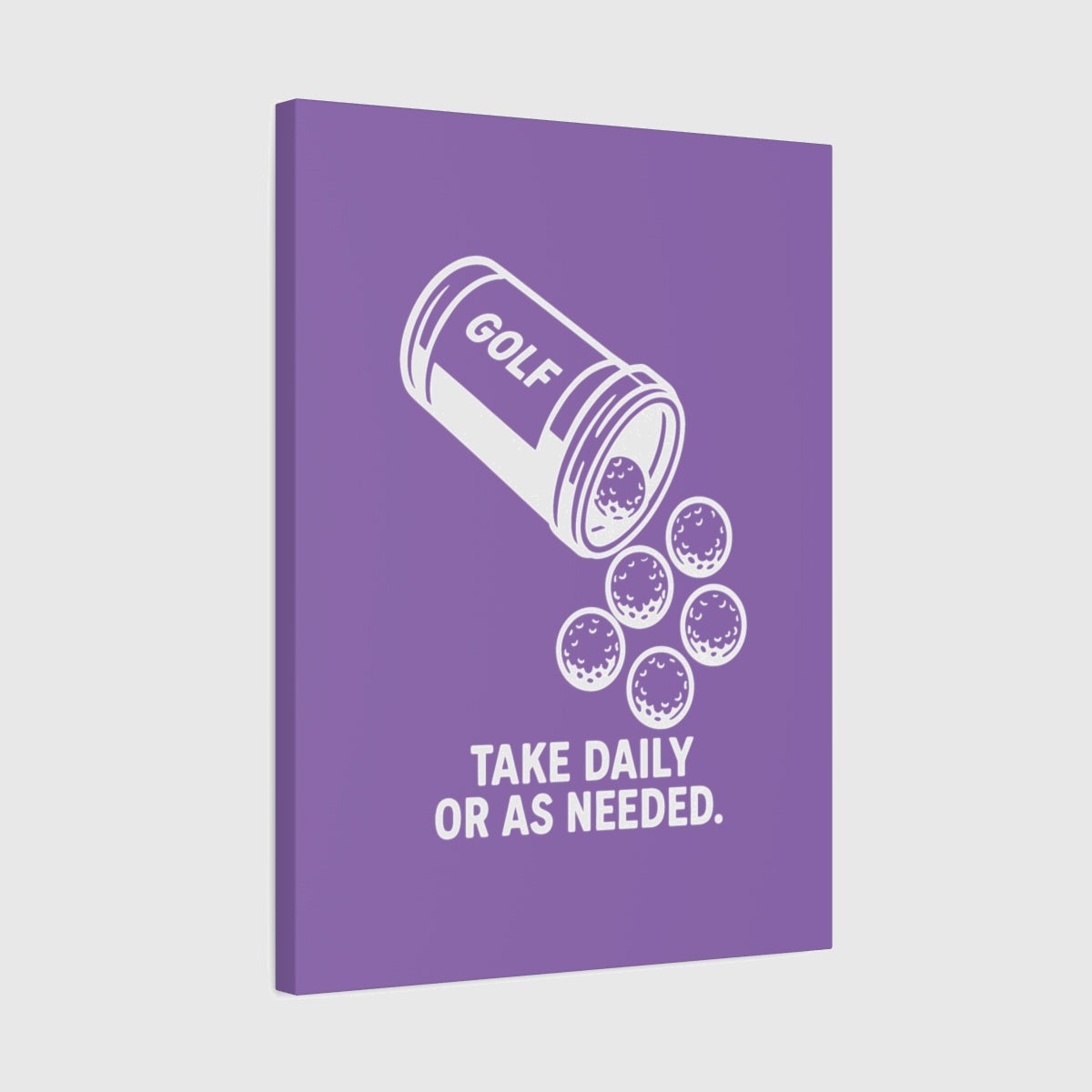 Golf Prescription - Canvas Wall Art - Light Purple - 18×24 - front