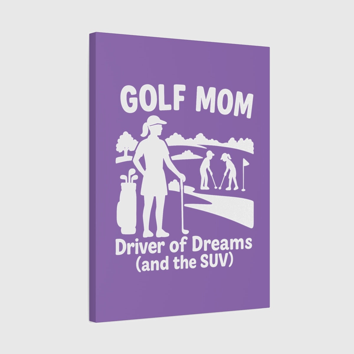 Golf Mom - Canvas Wall Art - Light Purple - 18×24 - front