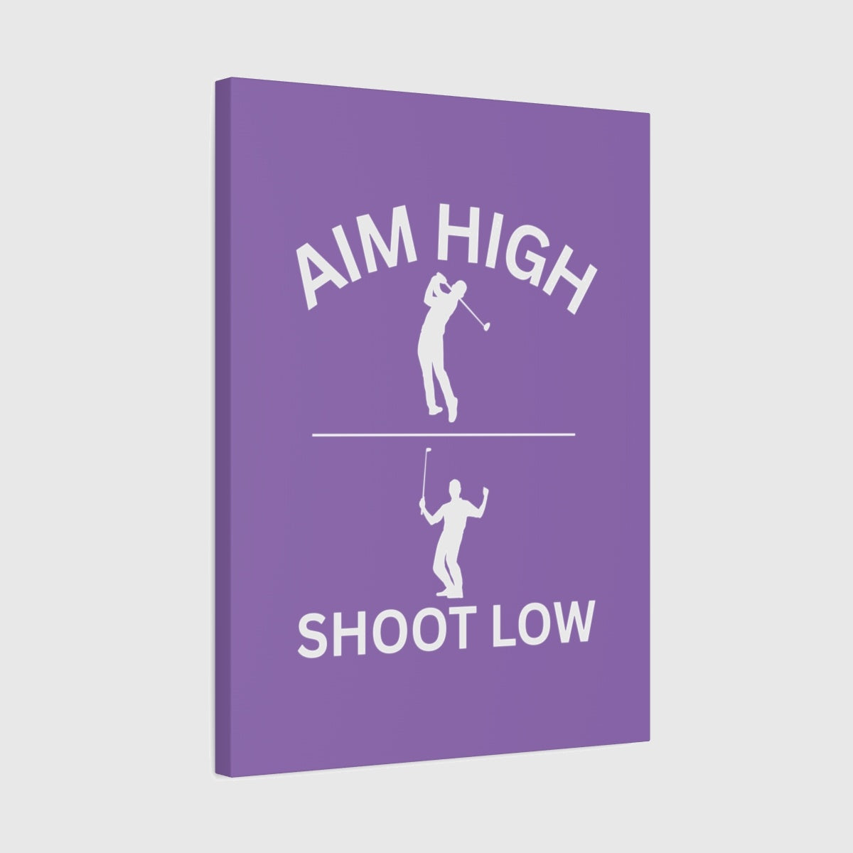 Aim High - Shoot Low (Male) - Canvas Wall Art - Light Purple - 18×24 - front