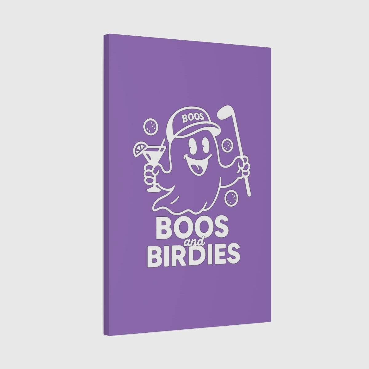 Boos and Birdies - Canvas Wall Art - Light Purple - 20×30 - front