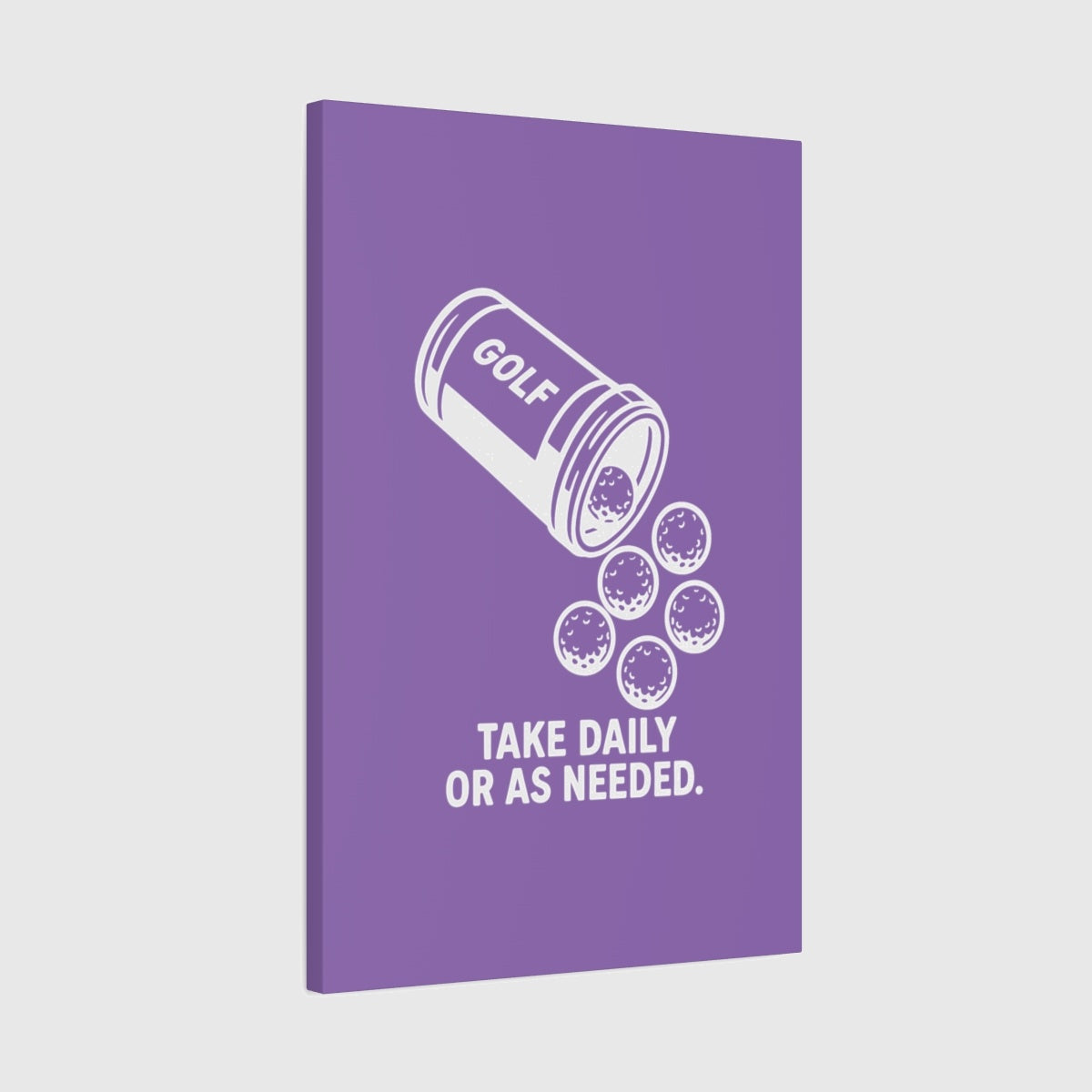 Golf Prescription - Canvas Wall Art - Light Purple - 20×30 - front