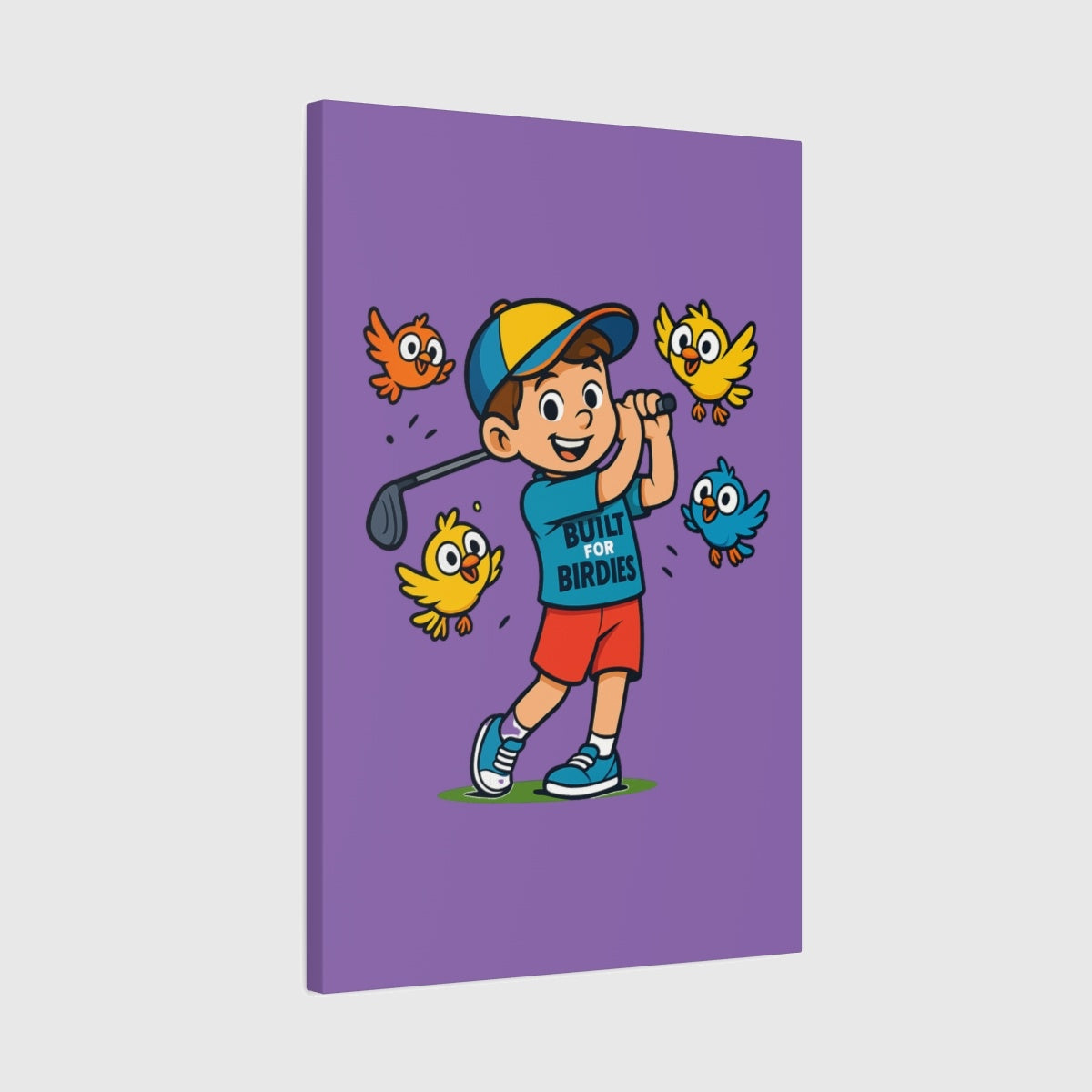 Built for Birdies - Canvas Wall Art - Light Purple - 20×30 - front